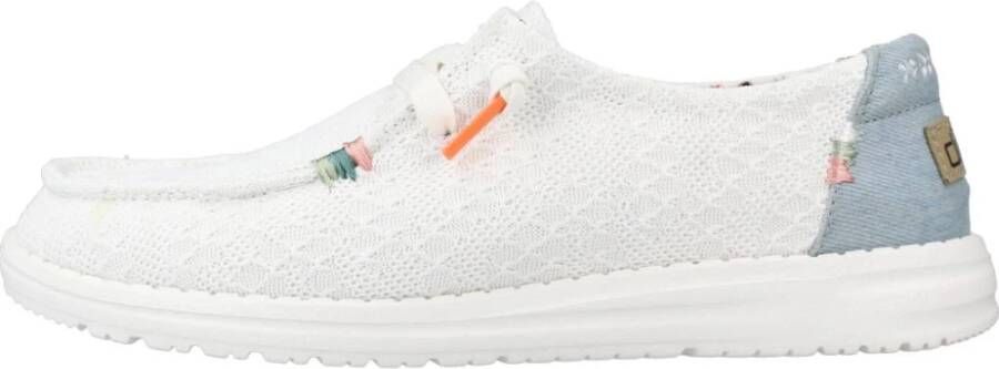 Hey Dude HEYDUDE Wendy Dames Instappers Boho White Crochet | Wit | Canvas - Foto 11