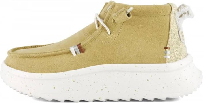 Hey Dude Suede Hi-Top Sneaker Beige Dames