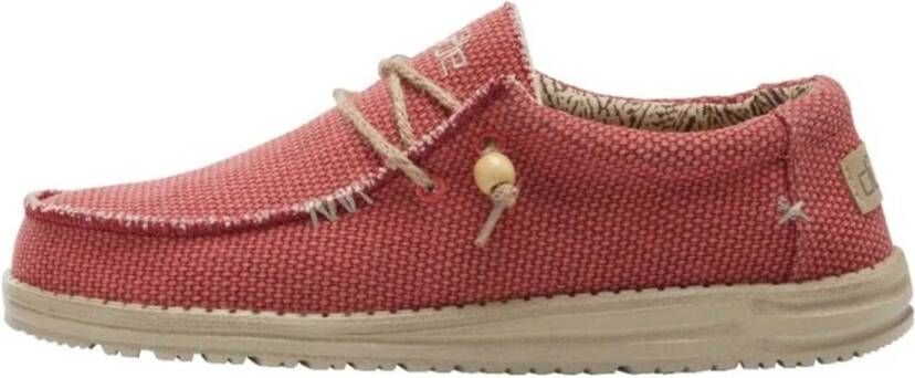 Hey Dude Wally Gevlochten Sneakers Red Heren
