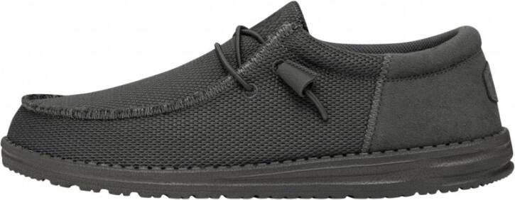 Hey Dude Zwarte Elastische Sneaker Gray Heren