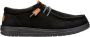 Hey Dude Zwarte Wally Grip Craft Leren Mocassin Black Heren - Thumbnail 1
