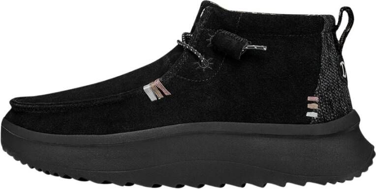 Hey Dude Zwarte Sneakers met Sleehak Black Dames