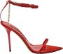 Hibourama Elegante Satijnen Sandalen met Kristallen Band Red Dames - Thumbnail 1