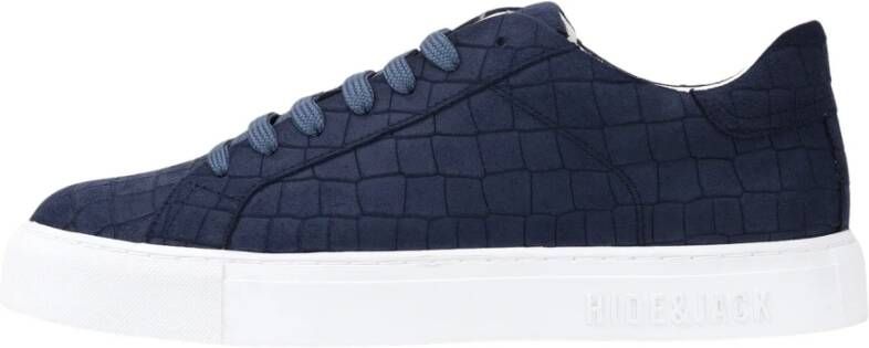 Hide&Jack Essence Suede Sneakers Zwart Laag Profiel Black Heren