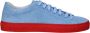 Hide&Jack Lage Sneaker met Reliëf Logo in Lichtblauw Blue Dames - Thumbnail 1
