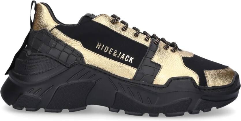 Hide&Jack Speedbump Lage Sneaker Goud Zwart Multicolor Dames