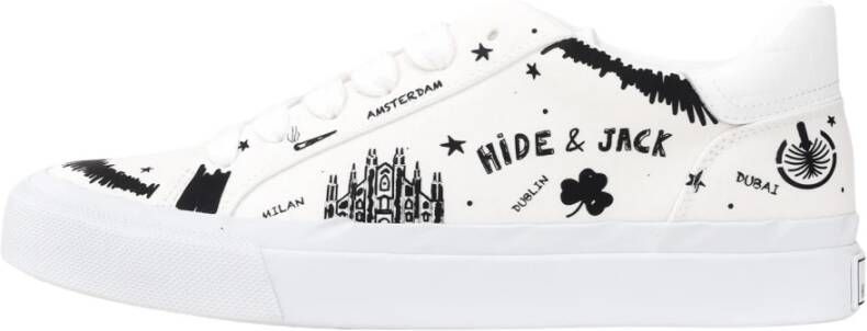 Hide&Jack Witte lage profiel casual sneakers