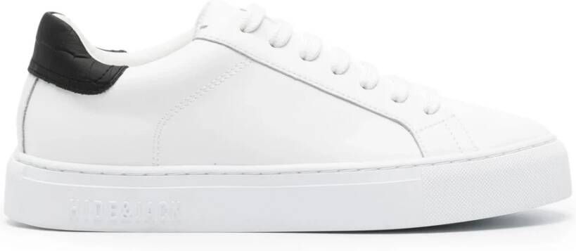 Hide&Jack Zwart Wit Lage Top Sneaker White Heren