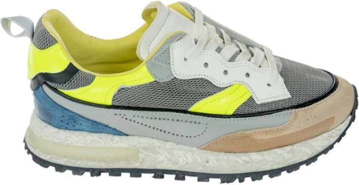 Hidnander Fluor Sneakers met Chic Taupe Neus Multicolor Dames