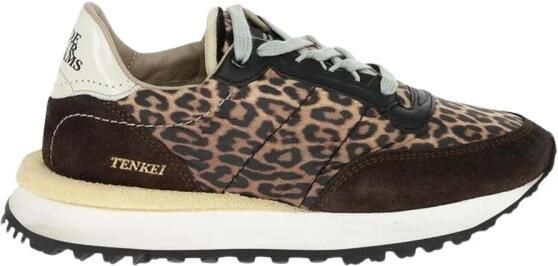 Hidnander Leren Lage Sneakers