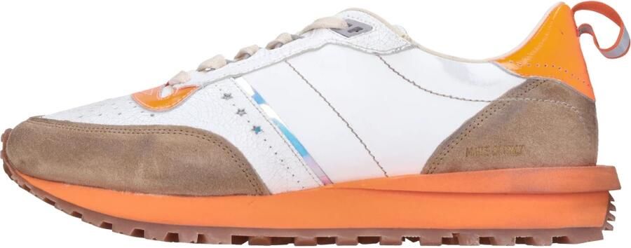 Hidnander Vintage Witte Leren Sneakers Meerkleurig Heren