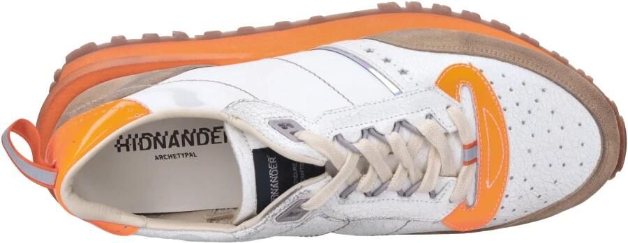 Hidnander Vintage Witte Leren Sneakers Meerkleurig Heren - Foto 4