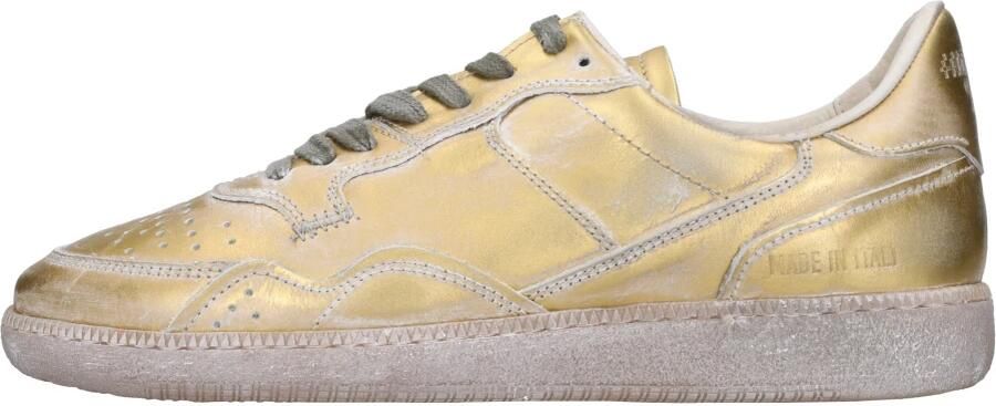 Hidnander Retro Leren Sneakers Yellow Dames