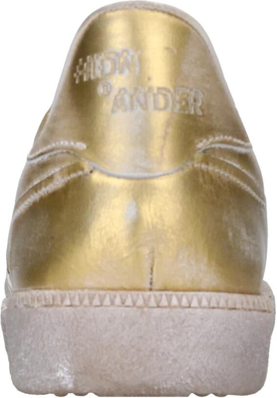 Hidnander Retro Leren Sneakers Yellow Dames - Foto 3