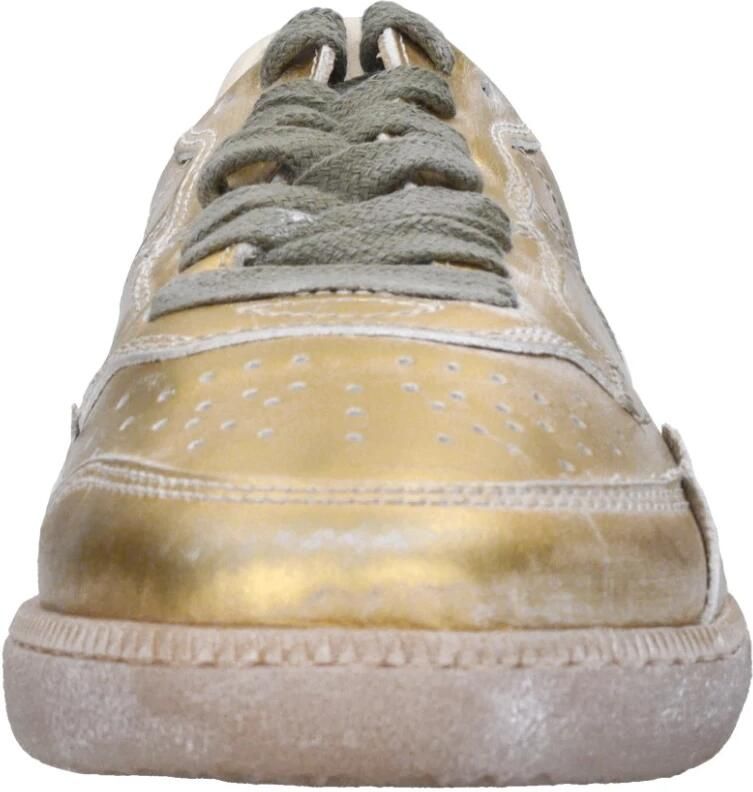 Hidnander Retro Leren Sneakers Yellow Dames - Foto 2