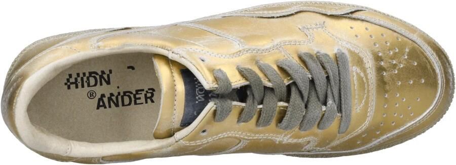 Hidnander Retro Leren Sneakers Yellow Dames - Foto 5
