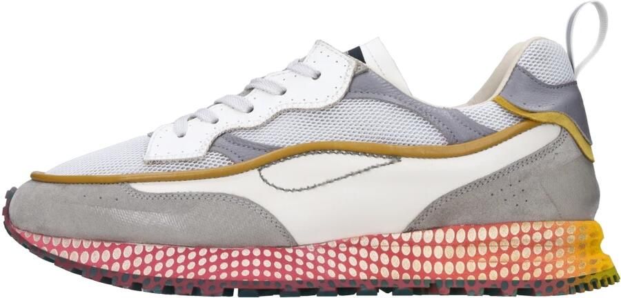 Hidnander Stijlvolle witte sneakers met ingewikkelde stiksels White Heren