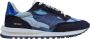 Hidnander Indigo Camo Slip-On Sneakers Blue Heren - Thumbnail 1