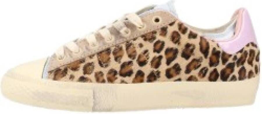 Hidnander Kameel Animal Print Sneakers Starless Collectie Bruin Dames