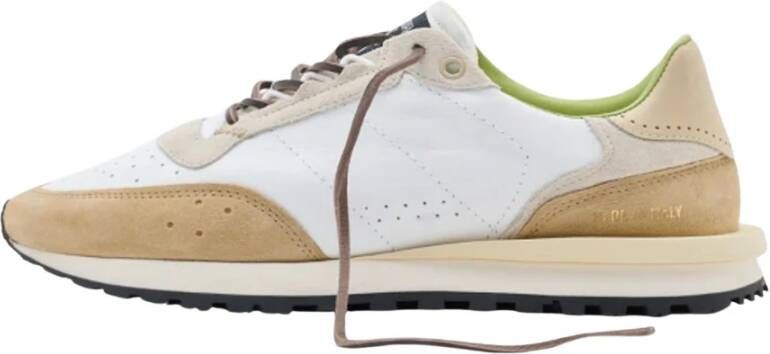 Hidnander Leren Sneakers met Suède Details