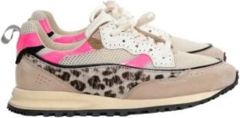 Hidnander Retro Leopard Pink Hardloopschoenen Multicolor Dames