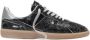 Hidnander Retro Leren Sneakers Zwart Dames - Thumbnail 1