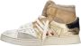 Hidnander Witte Gouden Basketbalschoenen Stripeless Design White Dames - Thumbnail 1