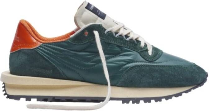 Hidnander Sneakers met contrastpanelen Groen Heren