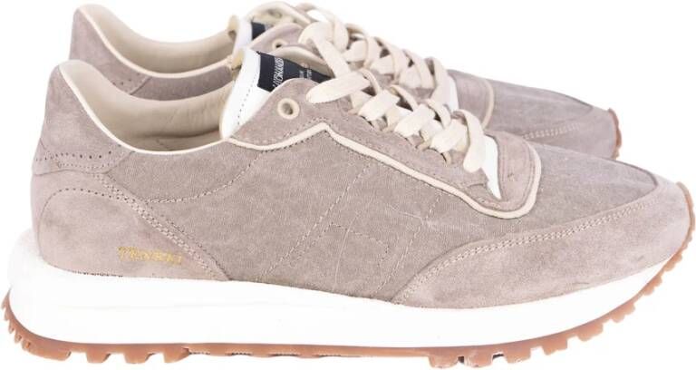 Hidnander Tenkei Sneakers Moderne Herinterpretatie van Traditionele Hardloopschoen Beige Heren