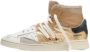 Hidnander Witte Gouden Basketbalschoenen Stripeless Design White Dames - Thumbnail 8