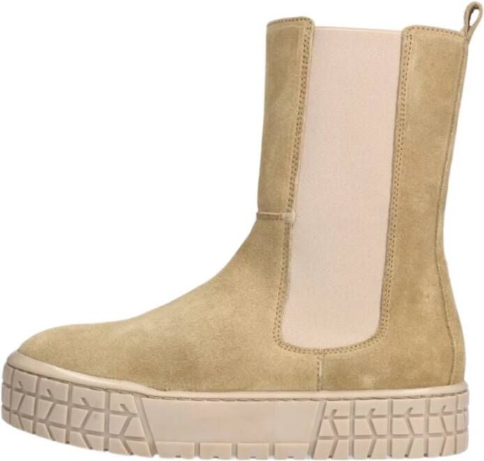 Hip Beige Suède Chelsea Boots Beige Dames