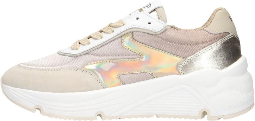 Hip H1835 Sneakers Meisjes Leren Sneaker Beige - Foto 4