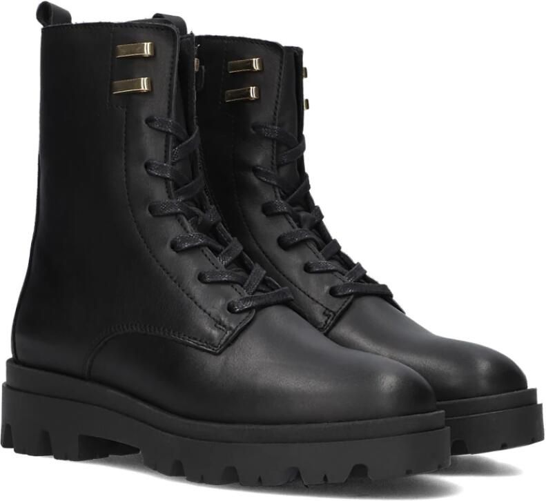 Hip H1626 Veterboots Laarzen Met Veters Meisjes Kids Zwart - Foto 2