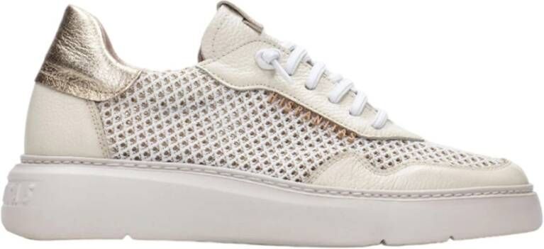 Hispanitas Beige Casual Leren Sneakers Beige Dames