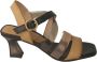 Hispanitas Beige en Zwart T-Strap Hoge Hak Sandalen Beige Dames - Thumbnail 11