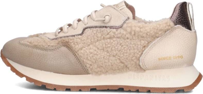 HISPANITAS Lage Sneakers Dames Hi254209 Maat: 42 Materiaal: Leer Kleur: Beige - Foto 13
