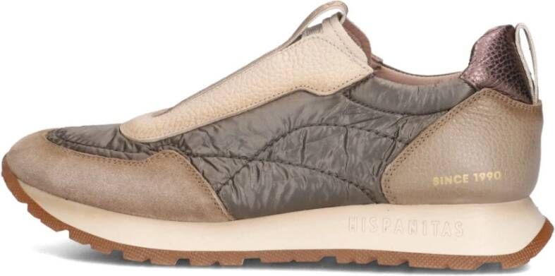 Hispanitas Beige Textiel High Top Sneakers