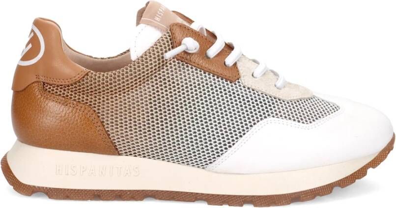Hispanitas Bruin Leren Veterschoenen