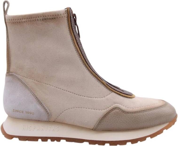 HISPANITAS Lage Sneakers Dames Hi254209 Leer Beige - Foto 11