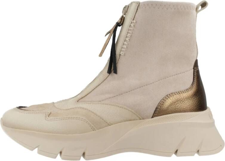 Hispanitas Enkellaarsjes met rits Beige Dames