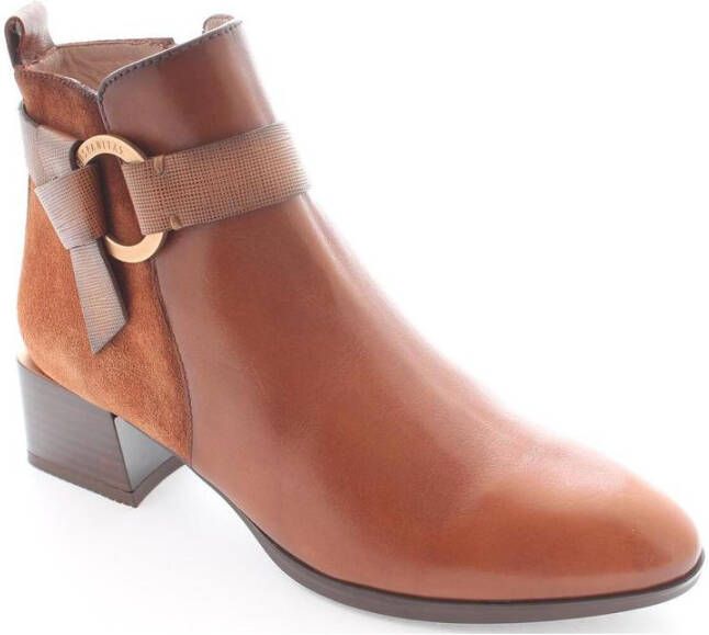 Hispanitas Bruin Leren Enkellaarzen met Triflow Technologie Bruin Dames - Foto 6