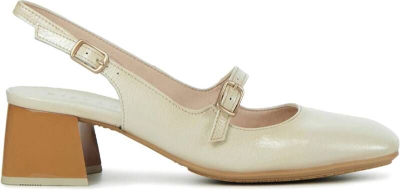 Hispanitas Gebroken Witte Pumps Beige Dames