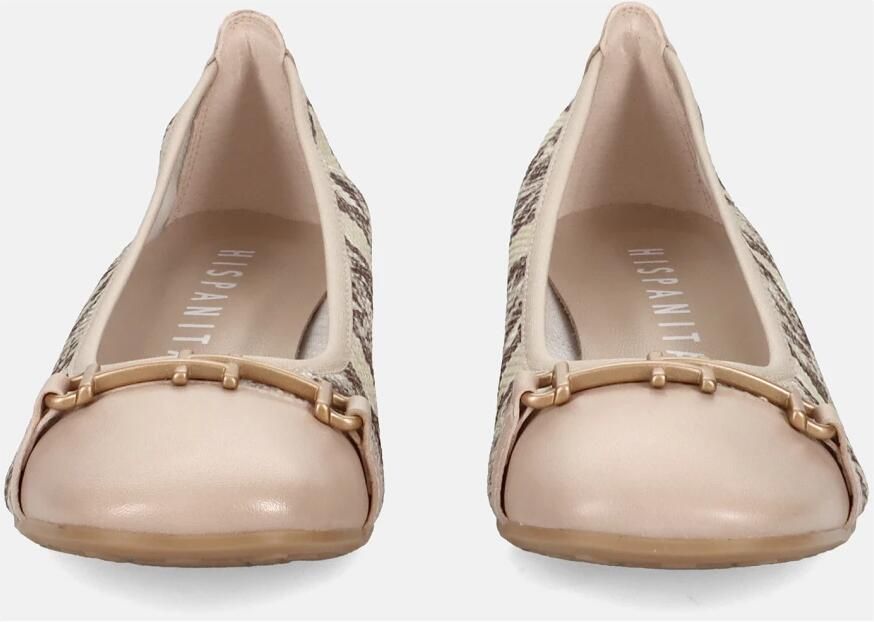 Hispanitas Metallic Detail Ballerina Beige Hak