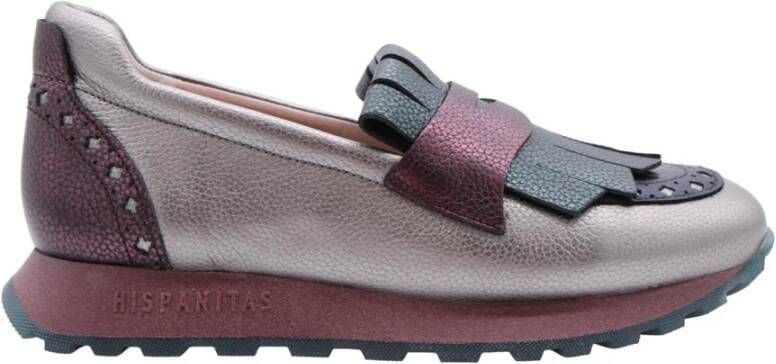 HISPANITAS Instappers Dames Chi243509 Met Maat: 37 Materiaal: Leer Kleur: Zilver - Foto 3
