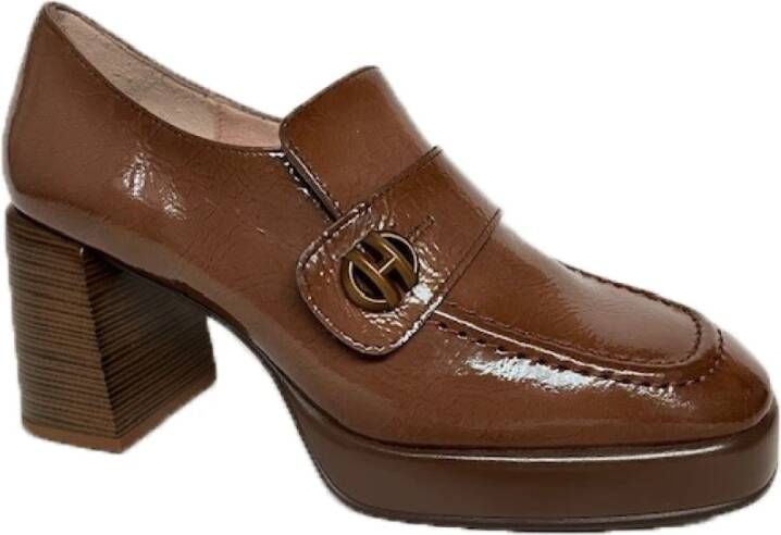 Hispanitas Mocassin Schoenen van Zwart Leer