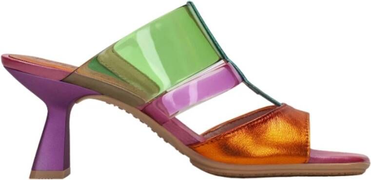 Hispanitas Multi Kleur Leren Jurk Sandalen Multicolor Dames