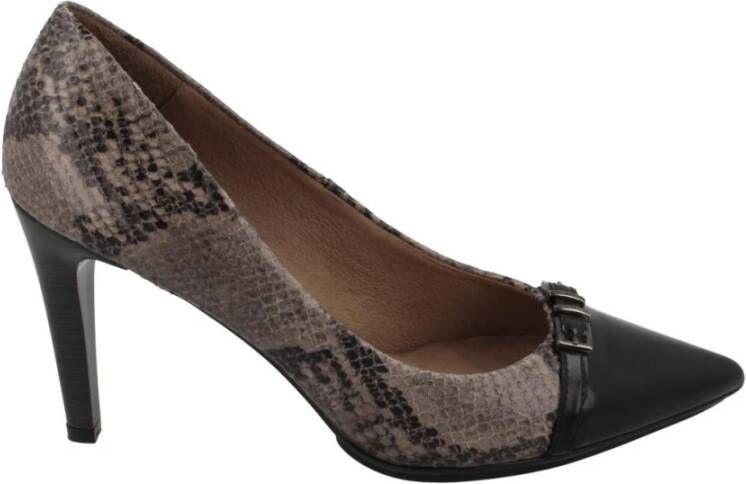 Hispanitas Python Leren Hakken Pumps Bruin Dames