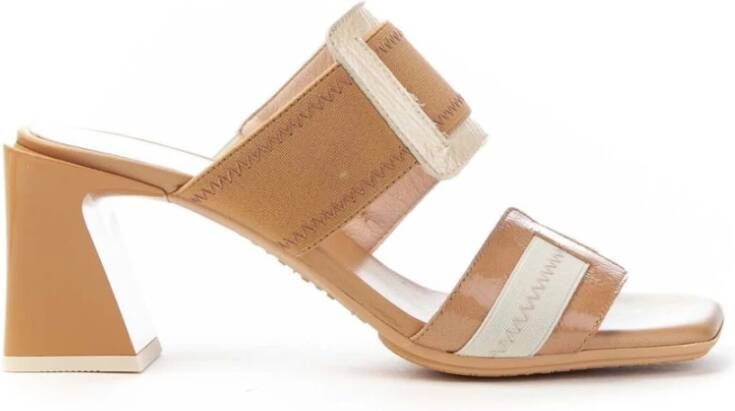 Hispanitas Sandaal met Bandjes 80mm Hak Beige Dames