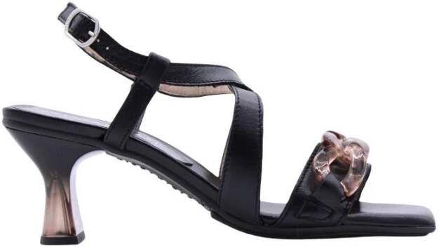 Hispanitas Beige en Zwart T-Strap Hoge Hak Sandalen Beige Dames - Foto 8