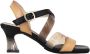 Hispanitas Beige en Zwart T-Strap Hoge Hak Sandalen Beige Dames - Thumbnail 12